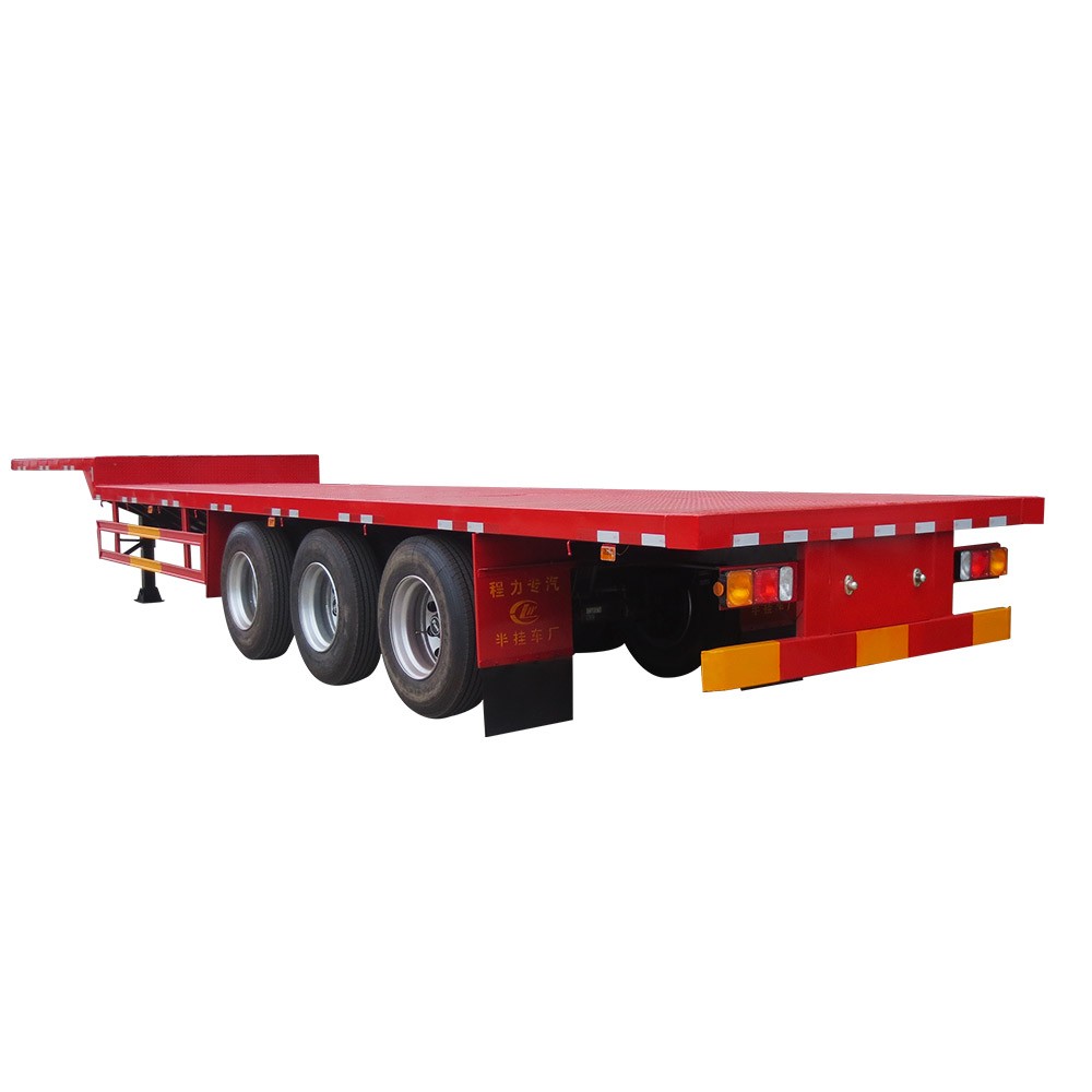 3 Axle 70 Ton Drop Deck نصف مقطورة